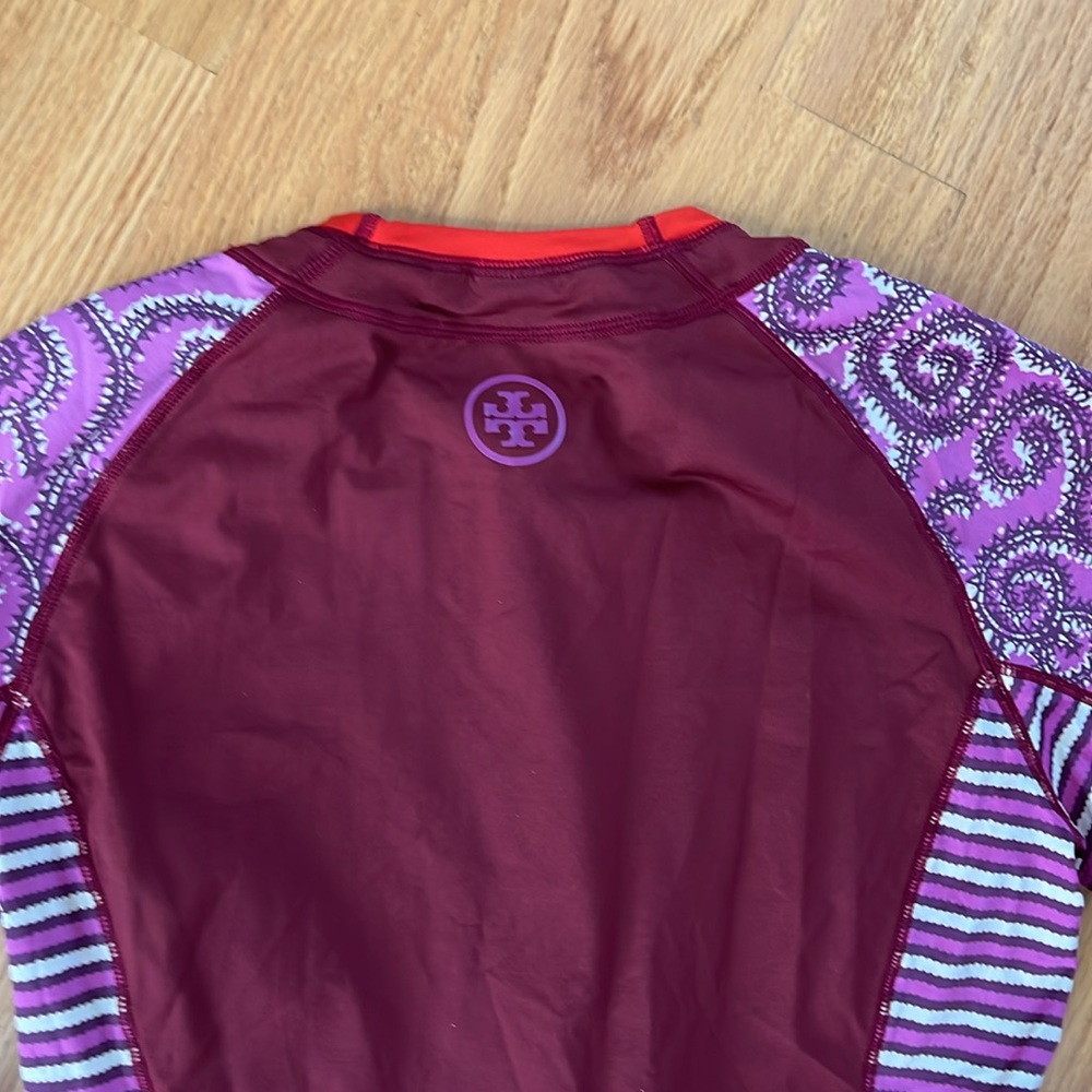 Tory Burch rash guard Paisley/striped size extra small swim - Picture 6 of 6